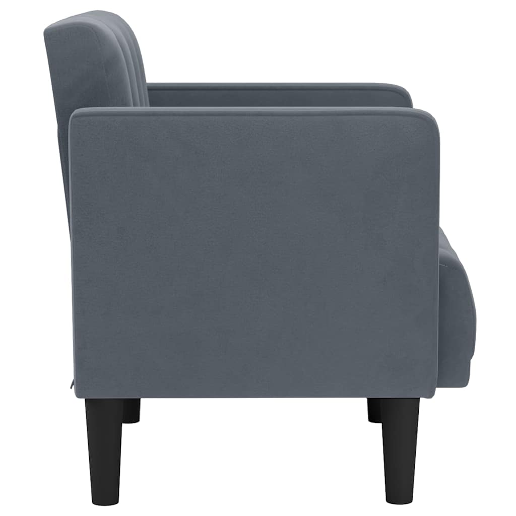 Fauteuil met armleuningen Donkergrijs 53 cm Fluweel