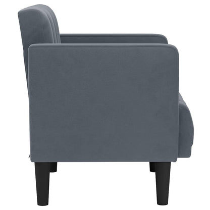 Fauteuil met armleuningen Donkergrijs 53 cm Fluweel