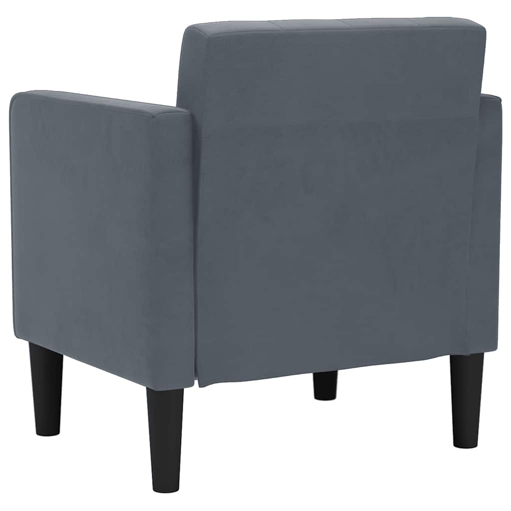 Fauteuil met armleuningen Donkergrijs 53 cm Fluweel