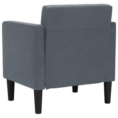 Fauteuil met armleuningen Donkergrijs 53 cm Fluweel