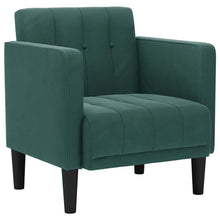 Fauteuil met armleuningen donkergroen 53 cm fluweel