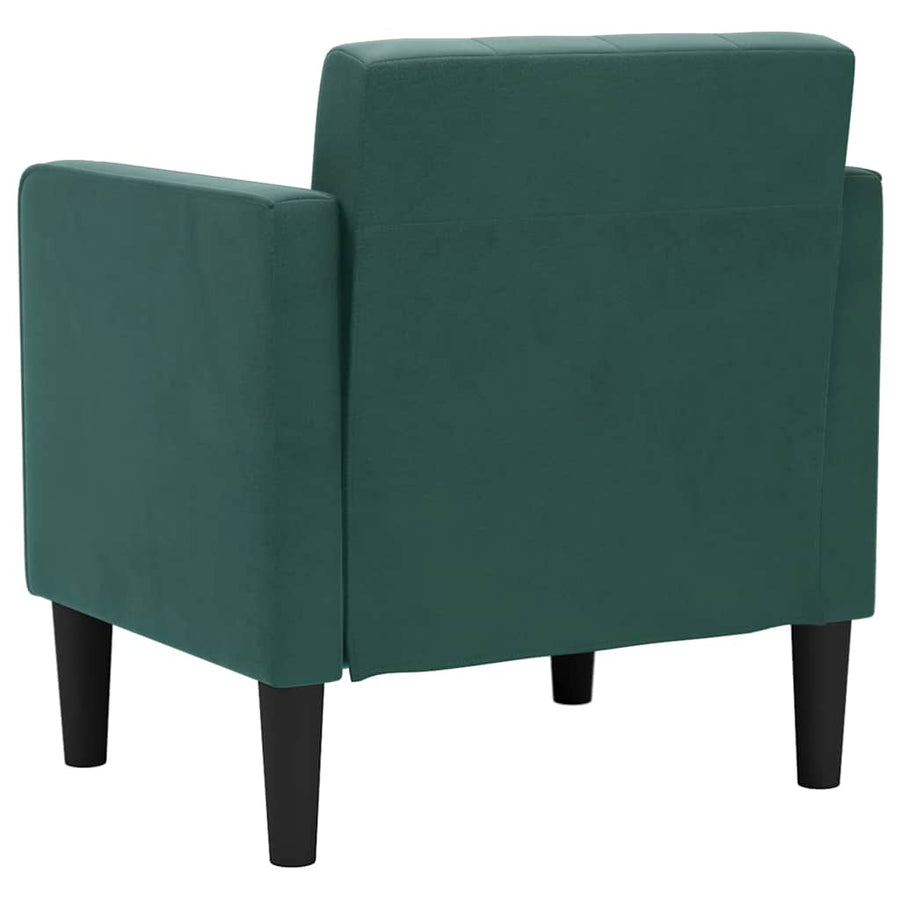 Fauteuil met armleuningen donkergroen 53 cm fluweel