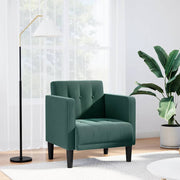 Fauteuil donkergroen fluweel 70x67x74,5 cm