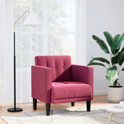 Fauteuil wijnrood fluweel 53 cm