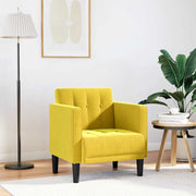 Fauteuil geel fluweel 53 cm