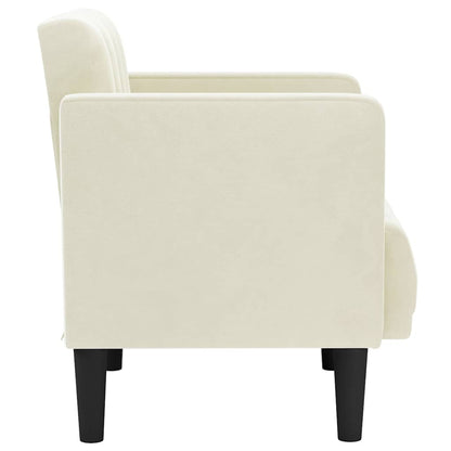Fauteuil met armleuningen crème 53 cm fluweel