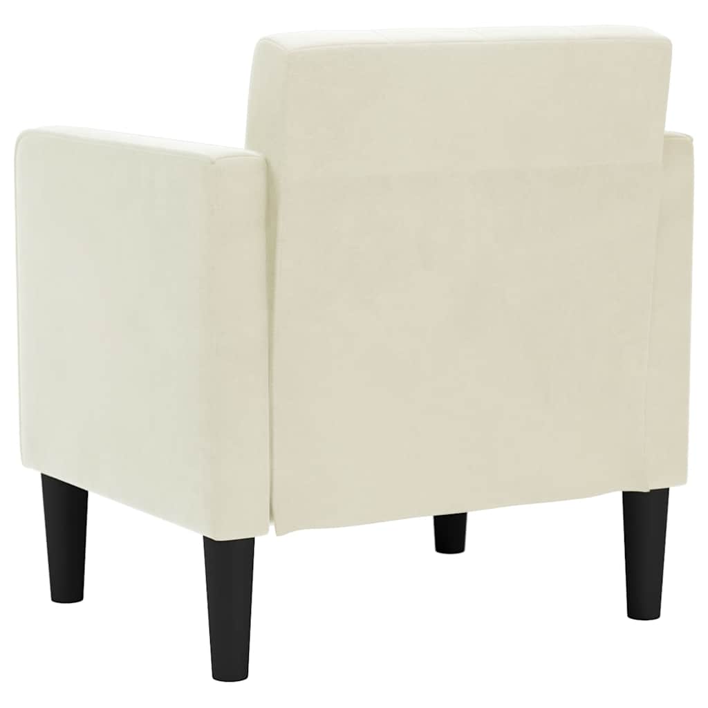Fauteuil met armleuningen crème 53 cm fluweel