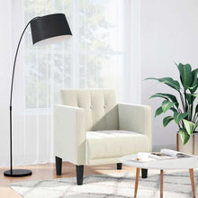 Fauteuil met armleuningen crème 53 cm fluweel