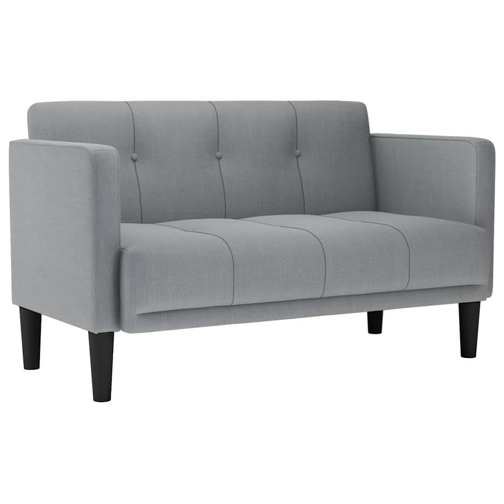 Loveseat Bank Lichtgrijs 111 cm Stof