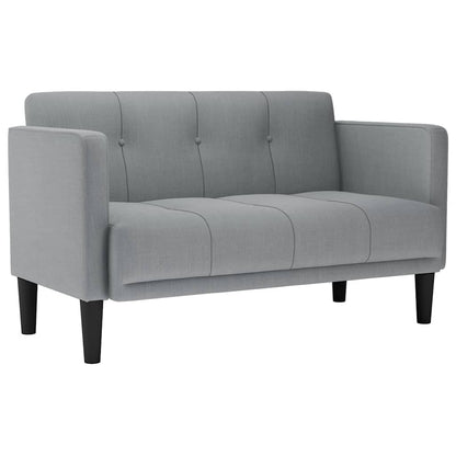 Loveseat Bank Lichtgrijs 111 cm Stof