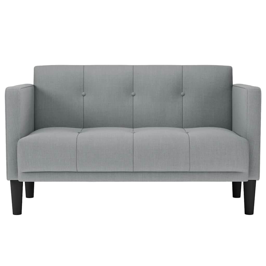 Loveseat Bank Lichtgrijs 111 cm Stof