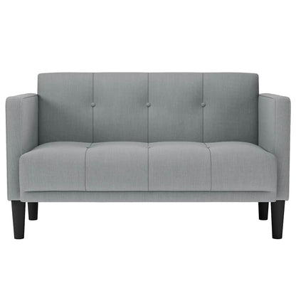 Loveseat Bank Lichtgrijs 111 cm Stof