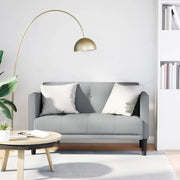 Loveseat bank 111 cm lichtgrijs stof