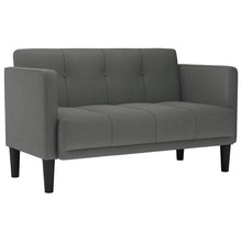 Loveseat Bank Donkergrijs 111 cm Stof