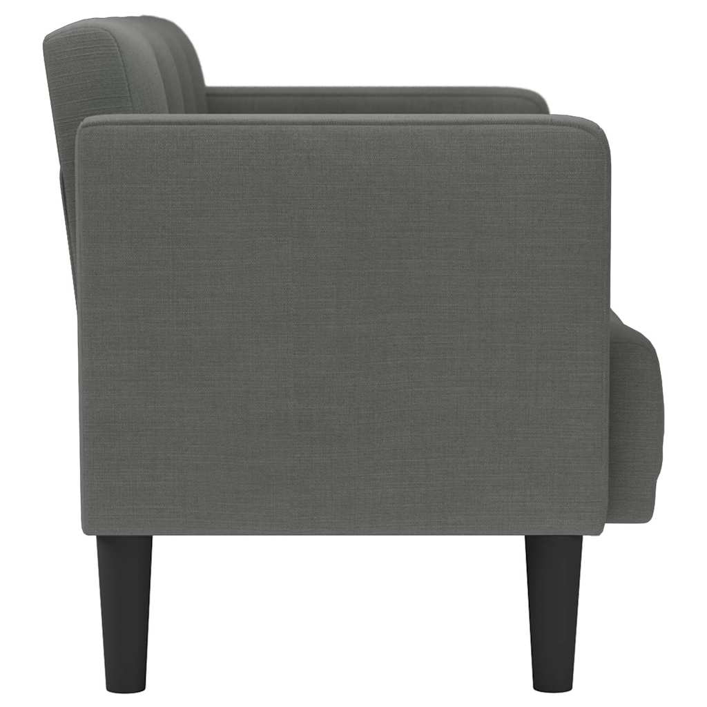 Loveseat Bank Donkergrijs 111 cm Stof