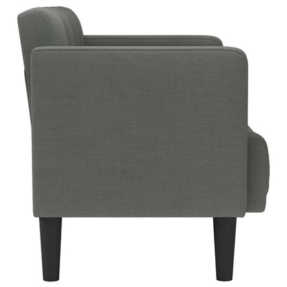 Loveseat Bank Donkergrijs 111 cm Stof