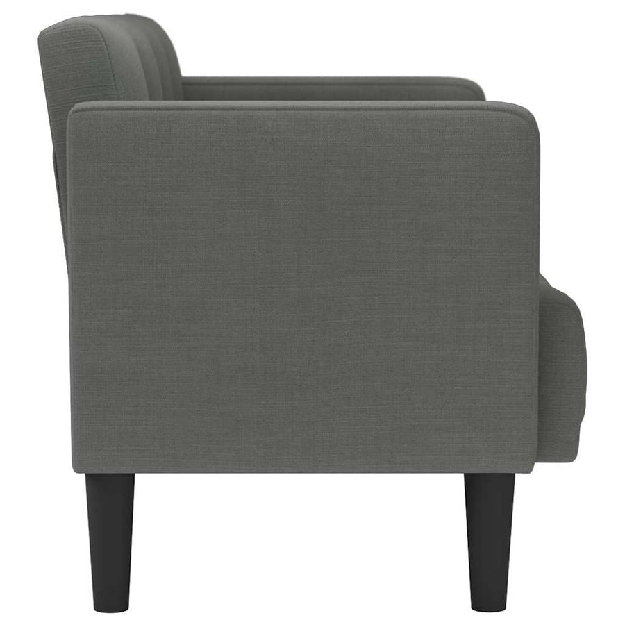 Loveseat Bank Donkergrijs 111 cm Stof