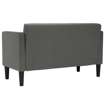 Loveseat Bank Donkergrijs 111 cm Stof