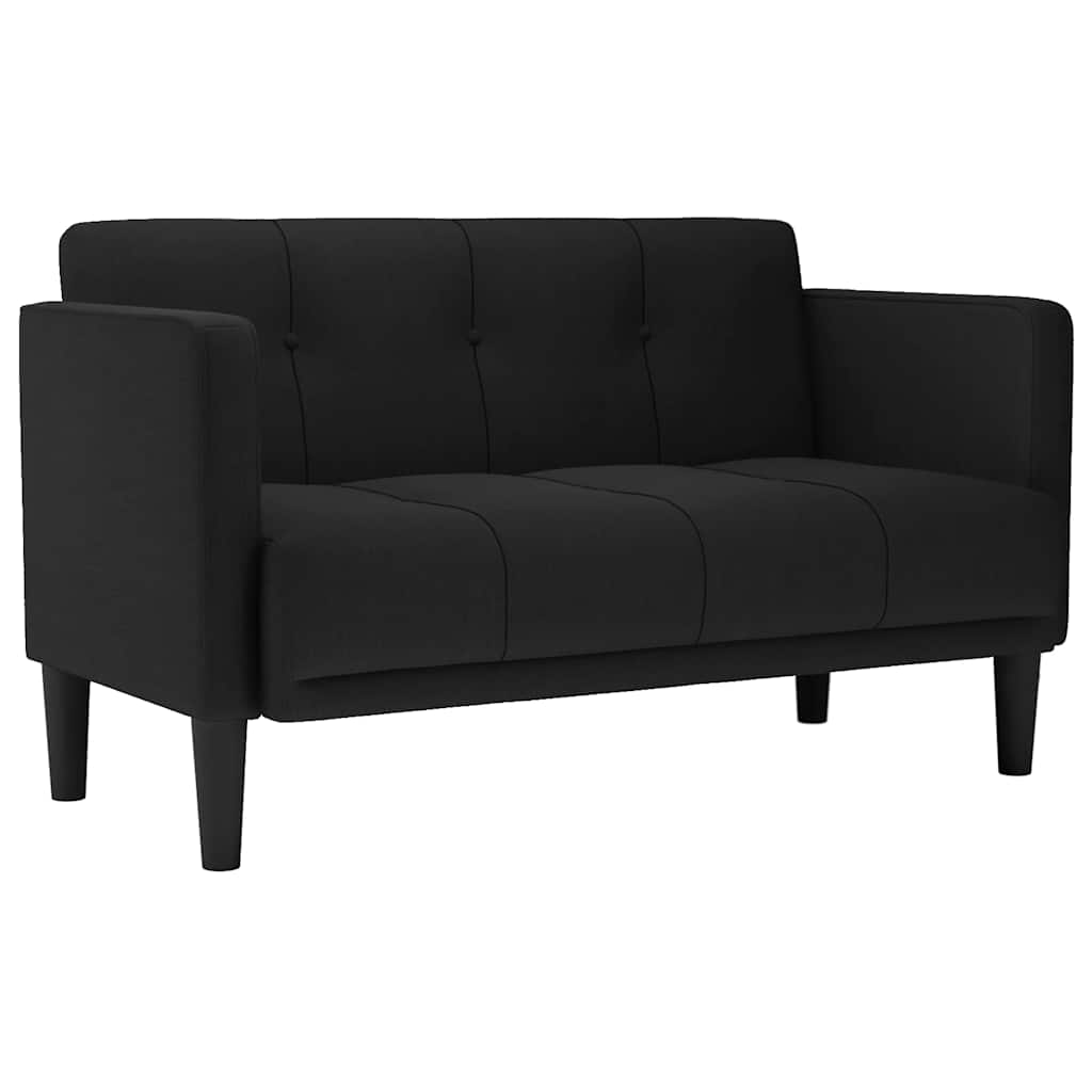 Loveseat Bank Zwart 111 cm Stof