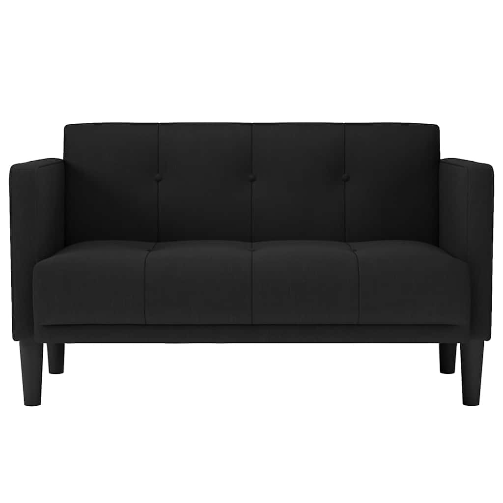 Loveseat Bank Zwart 111 cm Stof