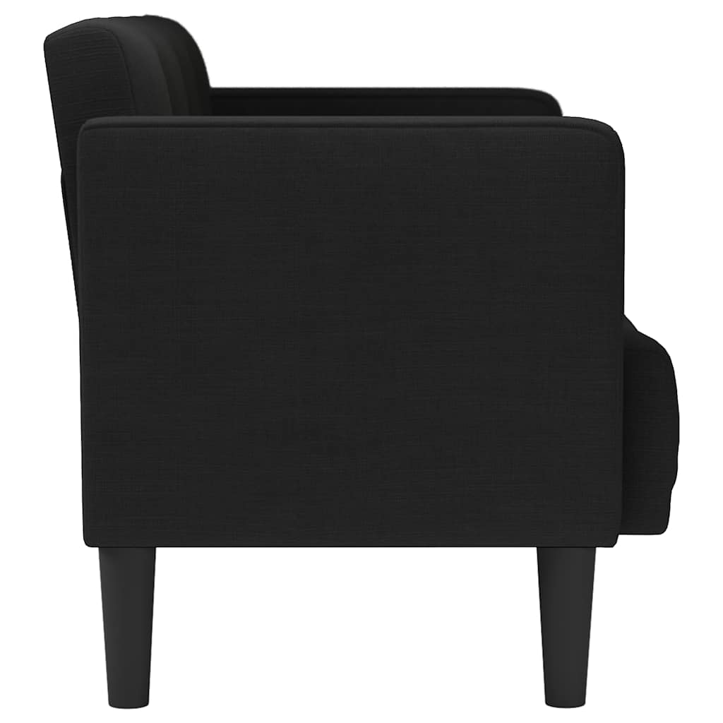 Loveseat Bank Zwart 111 cm Stof