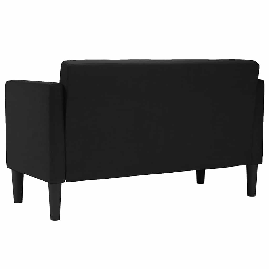 Loveseat Bank Zwart 111 cm Stof