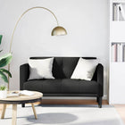 Loveseat bank 111 cm zwart stof
