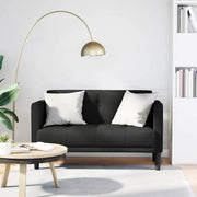 Loveseat bank 111 cm zwart stof