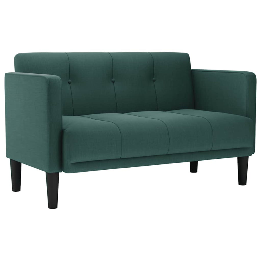 Loveseat Bank Donkergroen 111 cm Stof