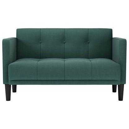 Loveseat Bank Donkergroen 111 cm Stof