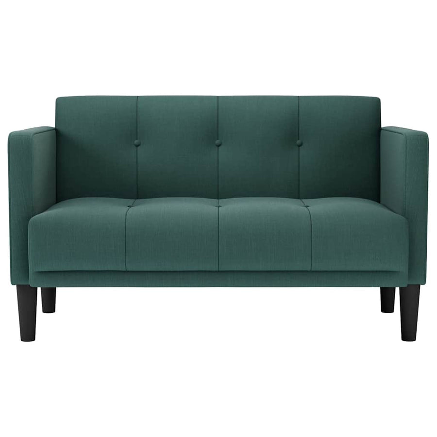 Loveseat Bank Donkergroen 111 cm Stof