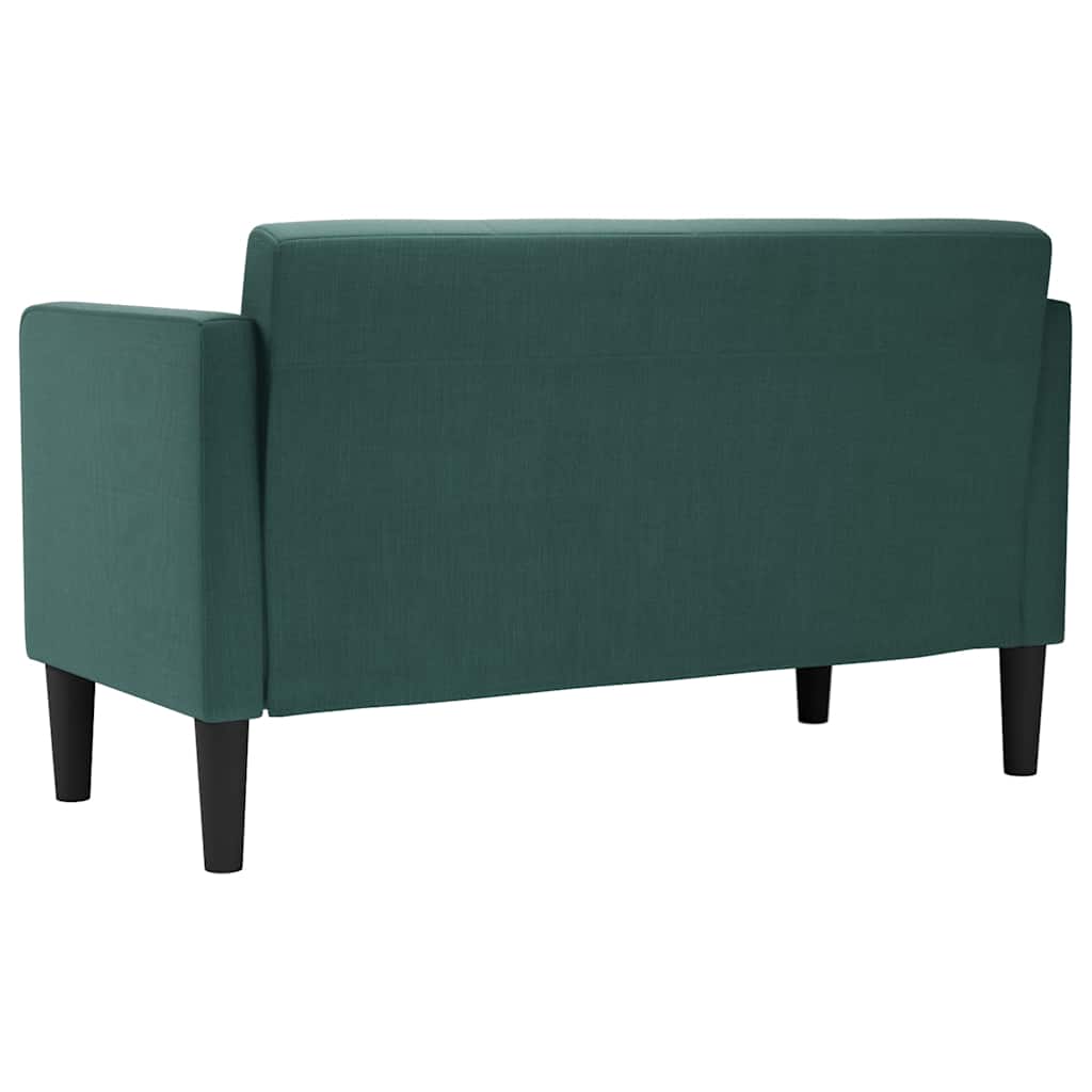 Loveseat Bank Donkergroen 111 cm Stof