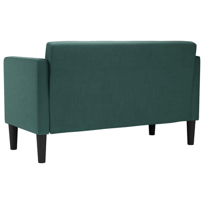 Loveseat Bank Donkergroen 111 cm Stof