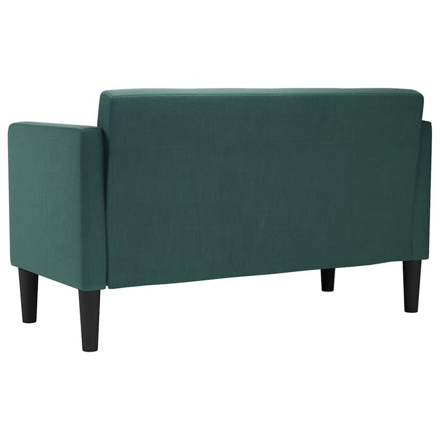 Loveseat Bank Donkergroen 111 cm Stof