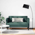 Loveseat Sofa Dark Green 111 cm Fabric