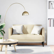Loveseat bank 111 cm crème stof