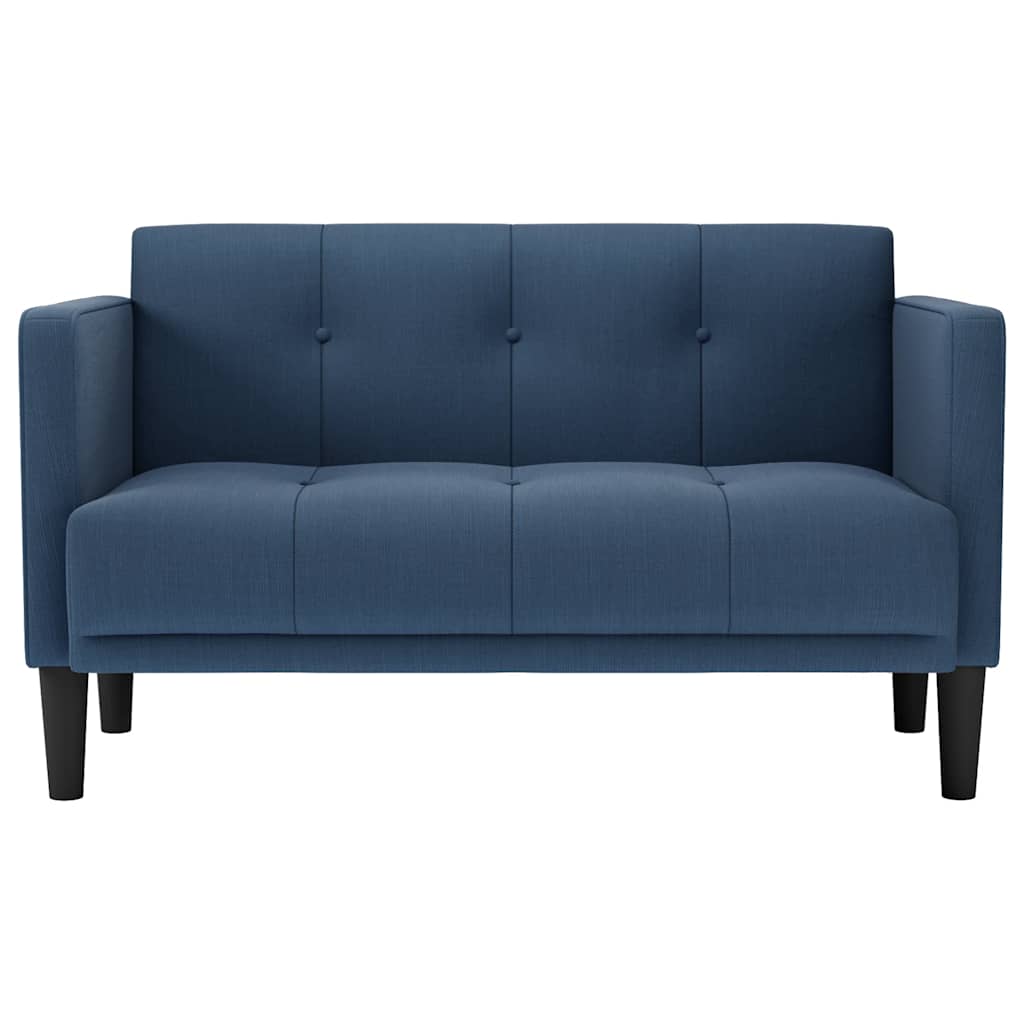 Loveseat bank blauw 111 cm stof