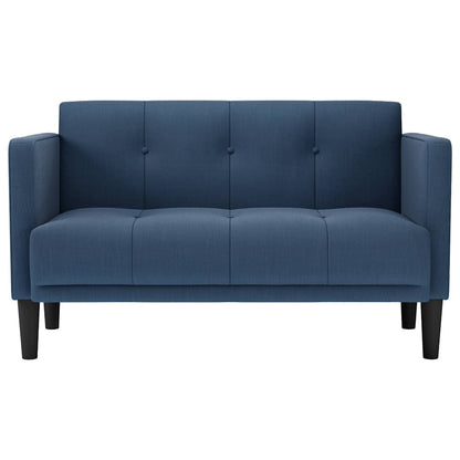 Loveseat bank blauw 111 cm stof