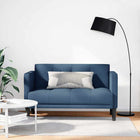 Loveseat bank 111 cm blauw polyester