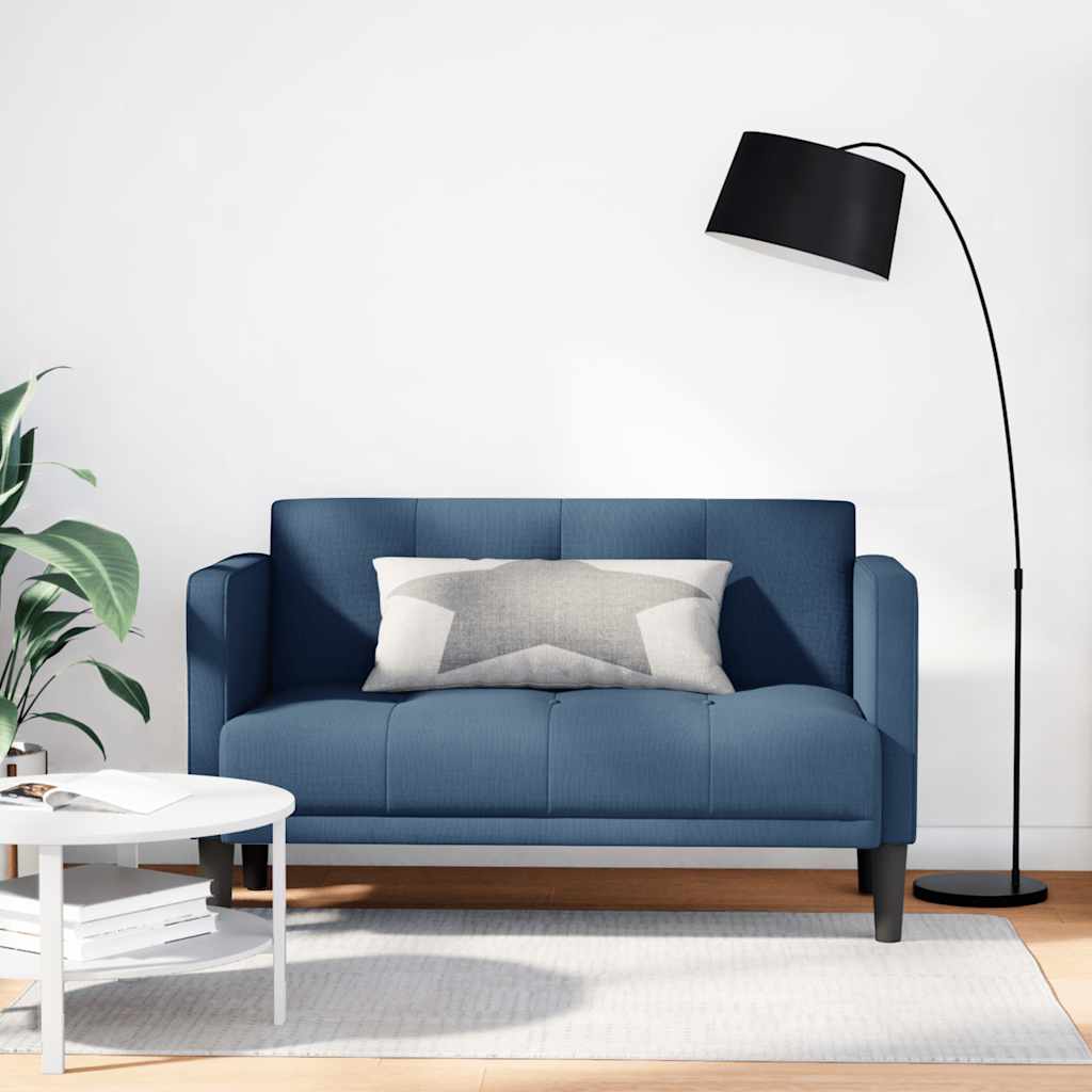 Loveseat bank blauw 111 cm stof