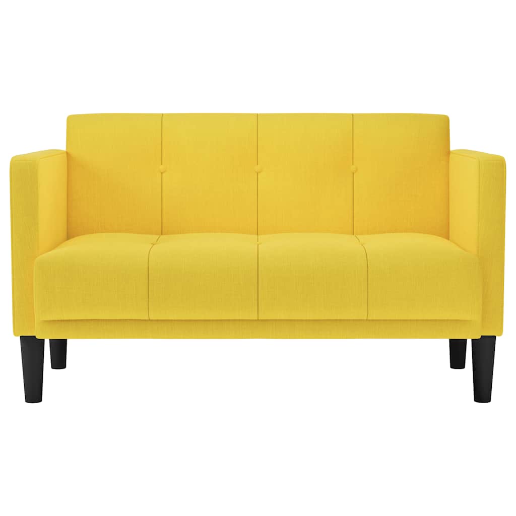 Loveseat bank geel 111 cm stof