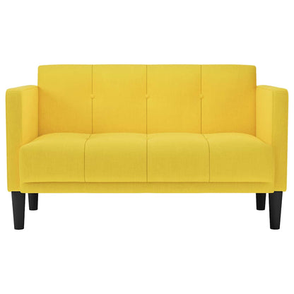 Loveseat bank geel 111 cm stof