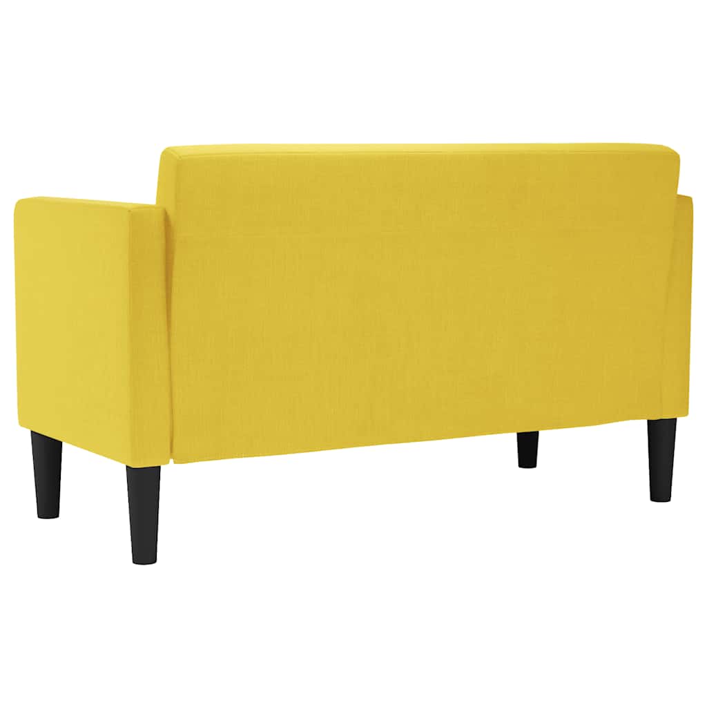 Loveseat bank geel 111 cm stof