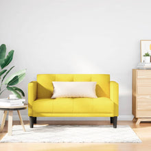Loveseat bank geel 111 cm stof