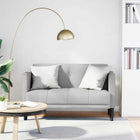 Loveseat bank 111 cm wolkengrijs polyester