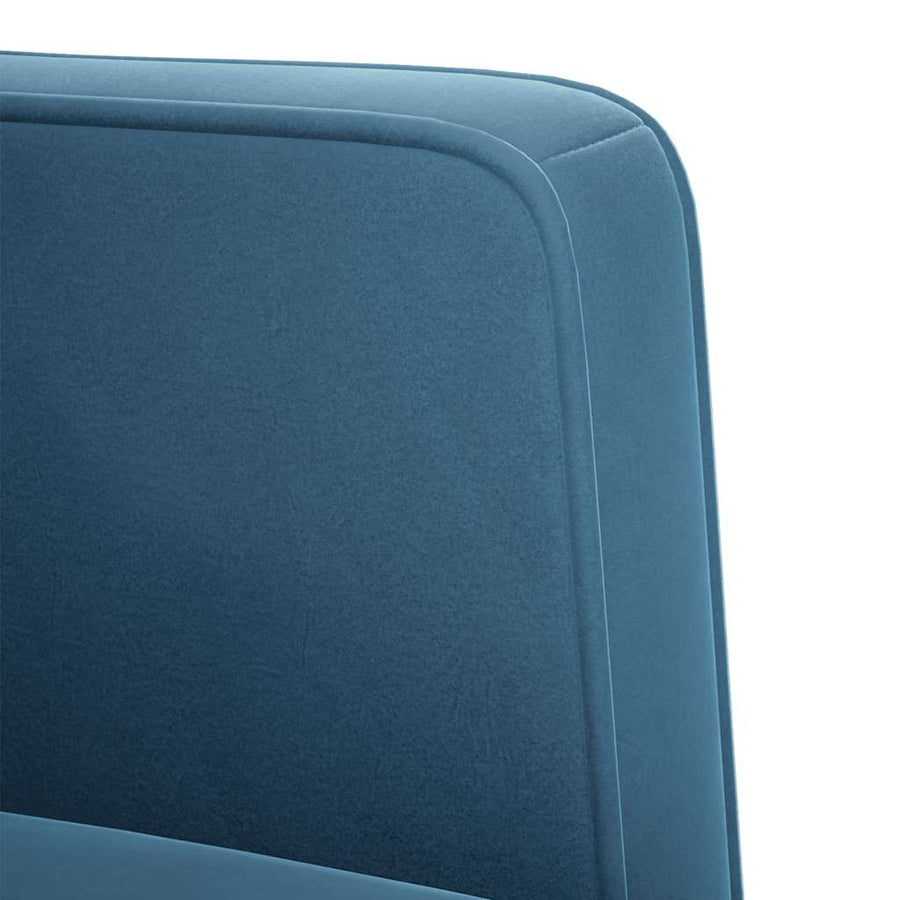 Loveseat bank blauw 111 cm fluweel