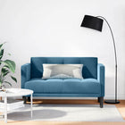 Loveseat sofa blue 111 cm velvet