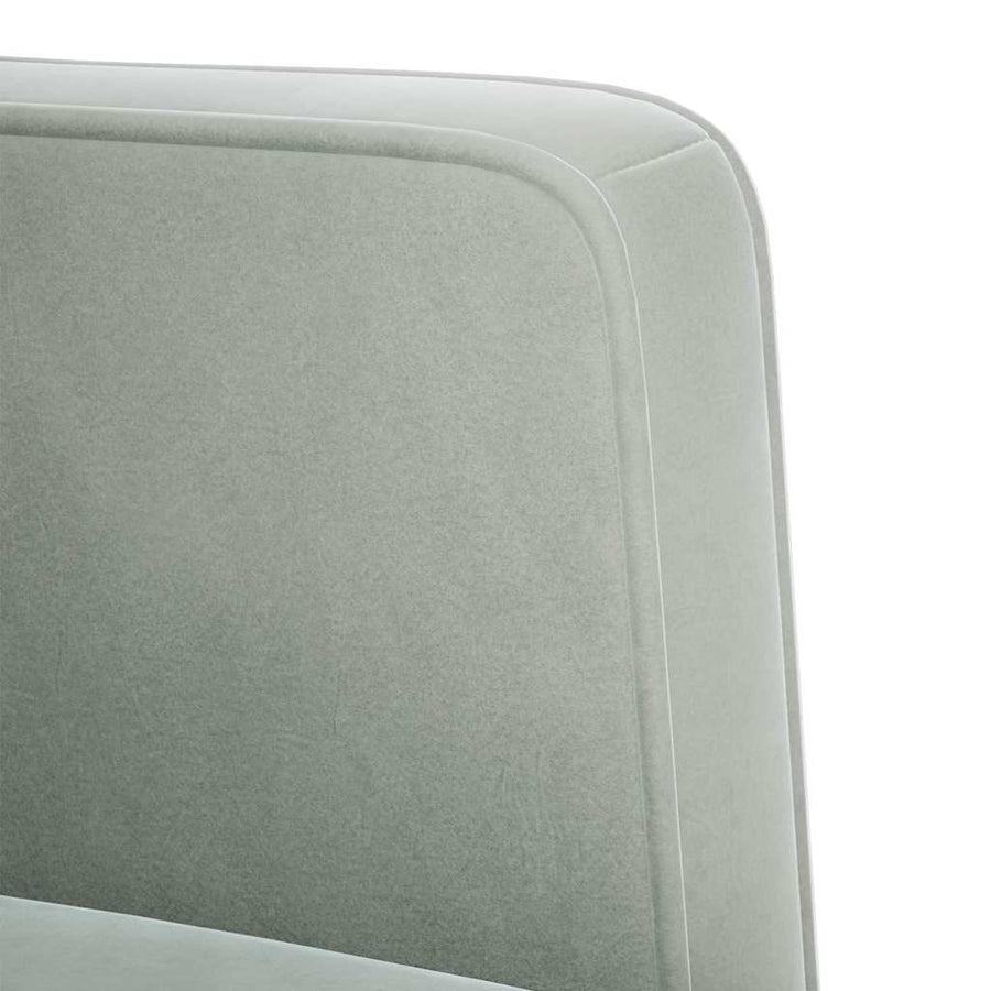 Loveseat bank lichtgrijs 111 cm fluweel