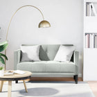 Loveseat bank 111 cm lichtgrijs fluweel
