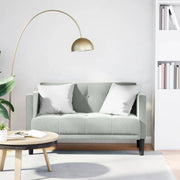 Loveseat bank 111 cm lichtgrijs fluweel